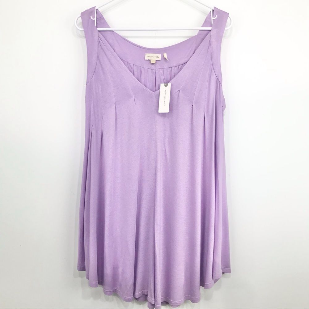 Anthropologie Meadow Rue NEW Lilac V Neck Tank Blouse